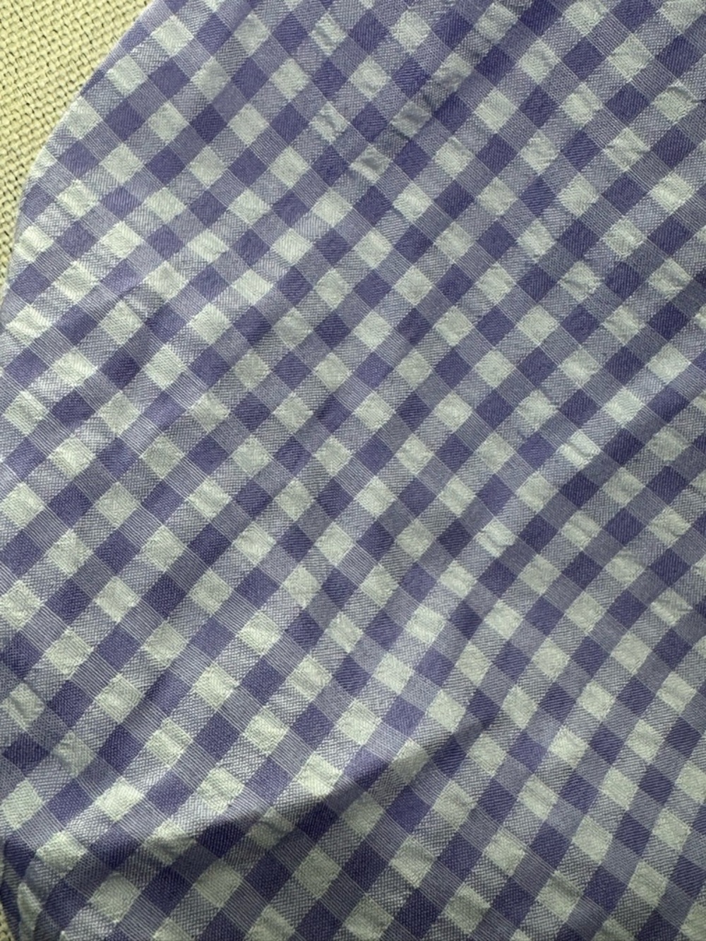 H&M Lavender Gingham Tie-Front Puff Sleeve Blouse - Picture 10 of 10